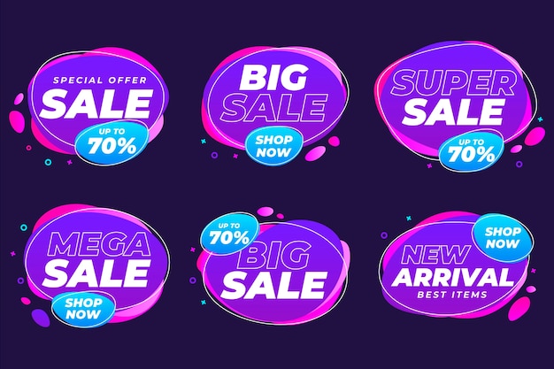 Free vector colorful sales banners collection