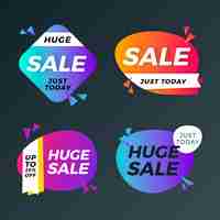 Free vector colorful sales banners collection