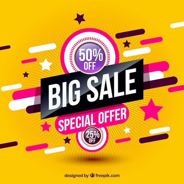 Free vector colorful sales with modern style