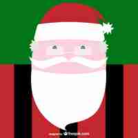 Free vector colorful santa claus portrait