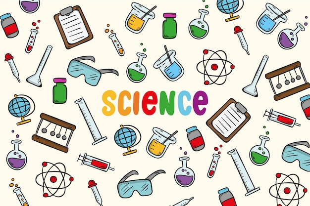 Colorful science education background