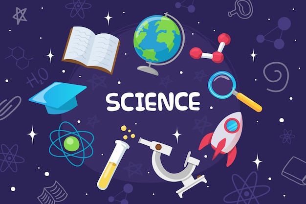 Colorful science education background