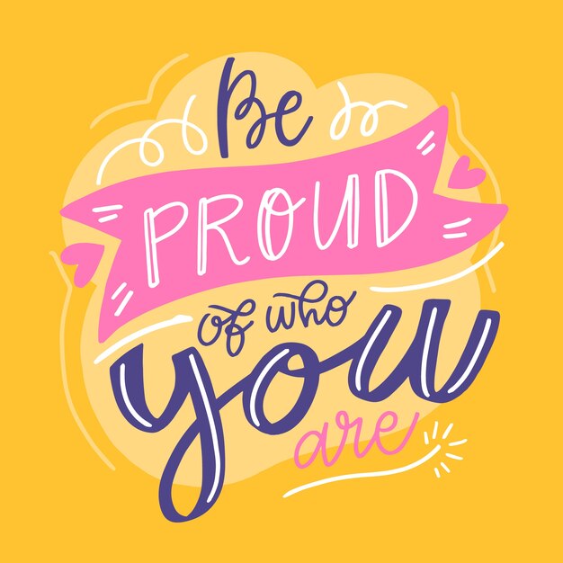 Colorful self-love lettering