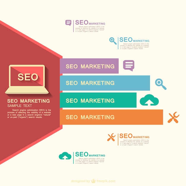 Colorful seo infographic