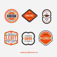 Free vector colorful set of camp badges