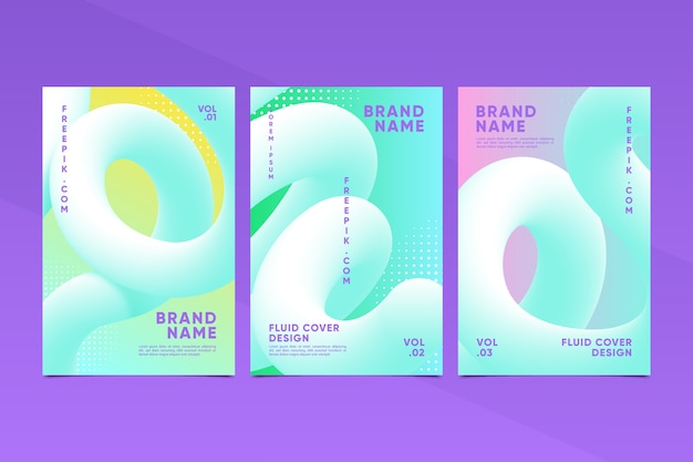 Colorful set of creative abstract covers