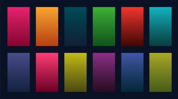 Free vector colorful set of gradients design
