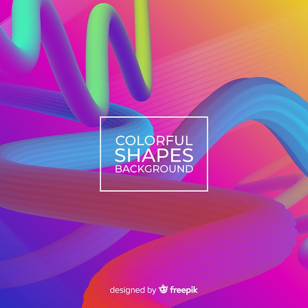 Free vector colorful shapes background