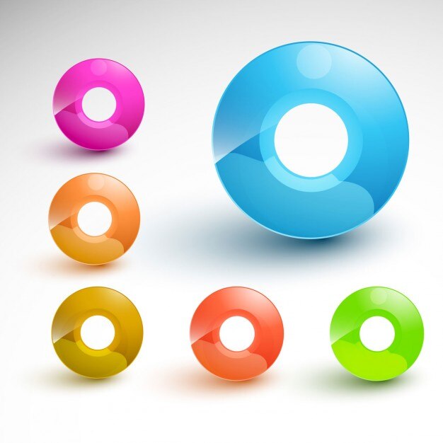 Free Vector colorful shiny circles