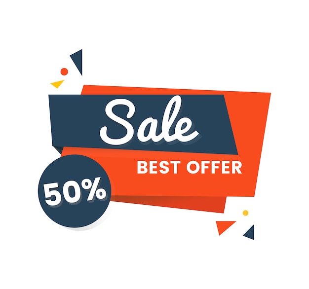 Free vector colorful shopping sale badge design