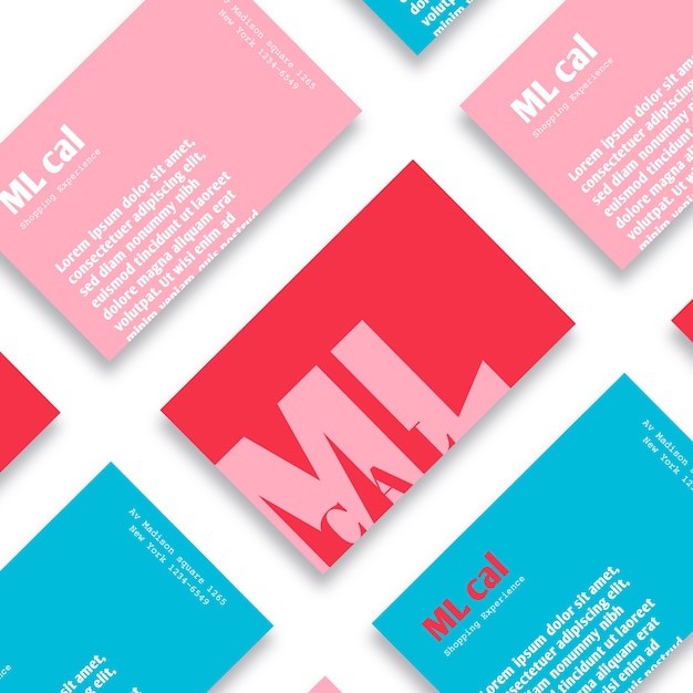 Colorful simplistic business card template