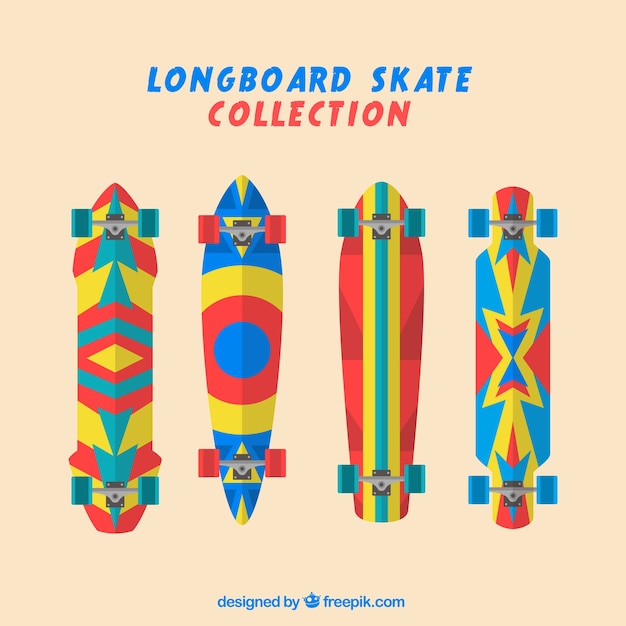 Skateboard colorati insieme