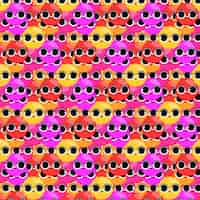 Free vector colorful smile emoticons pattern