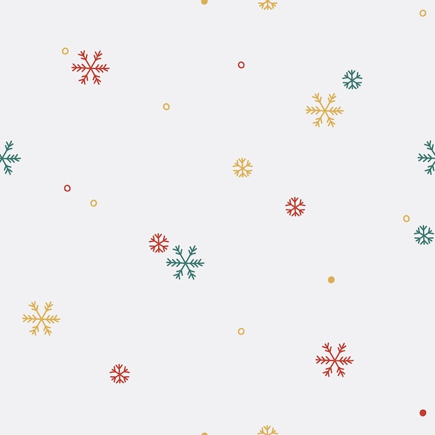 Free vector colorful snowflake seamless pattern