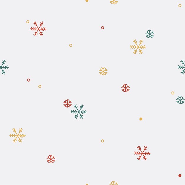 Colorful snowflake seamless pattern