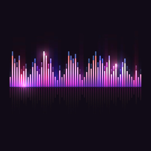 Colorful sound wave equalizer vector design