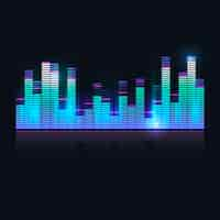 Free vector colorful sound wave equalizer