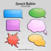 Free vector colorful speech bubble collection