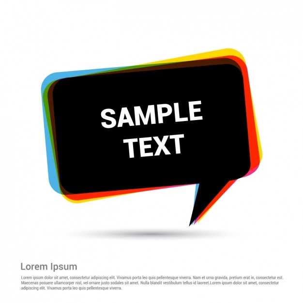Free Vector colorful speech bubble template
