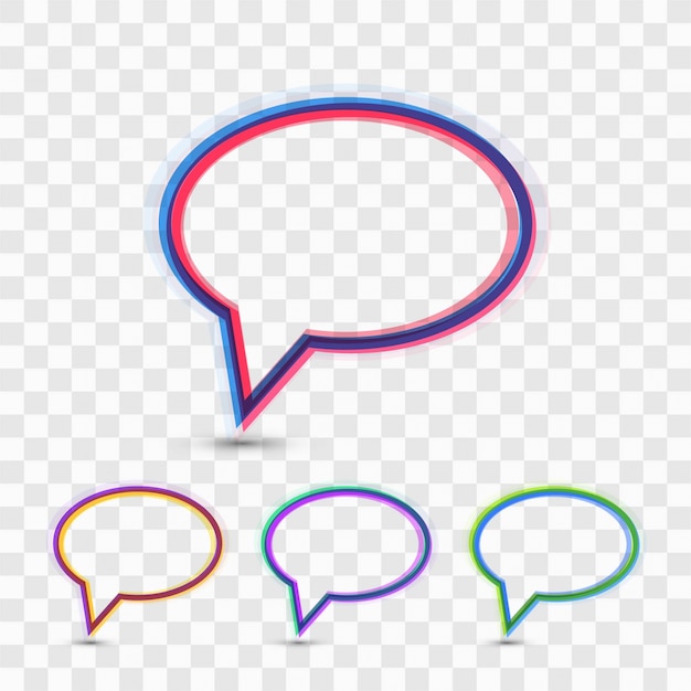 Free vector colorful speech bubble