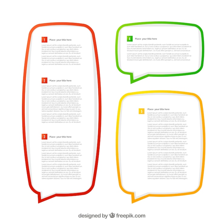 Free Vector colorful speech buble frames