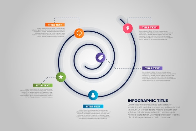 Colorful spiral infographic concept