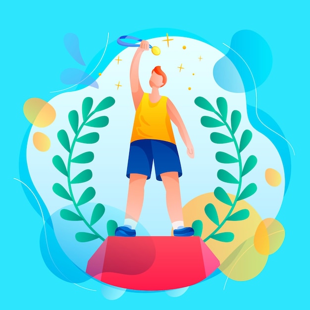 Colorful sport competition illustration