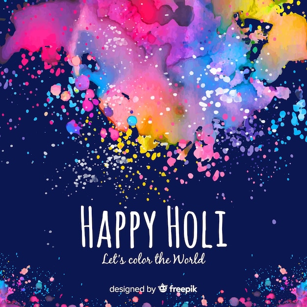 Colorful spots holi festival background