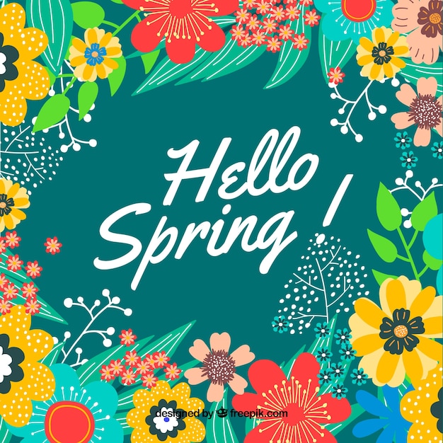 Free vector colorful spring background