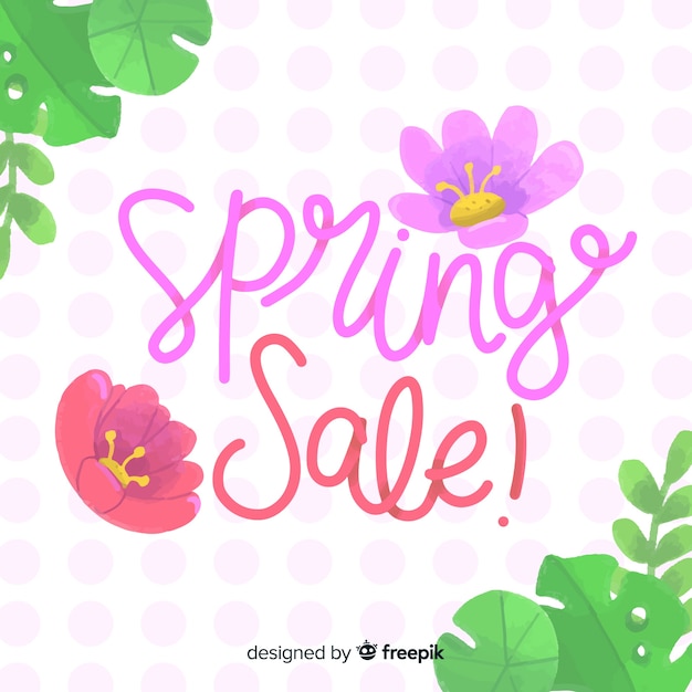 Colorful spring sale background