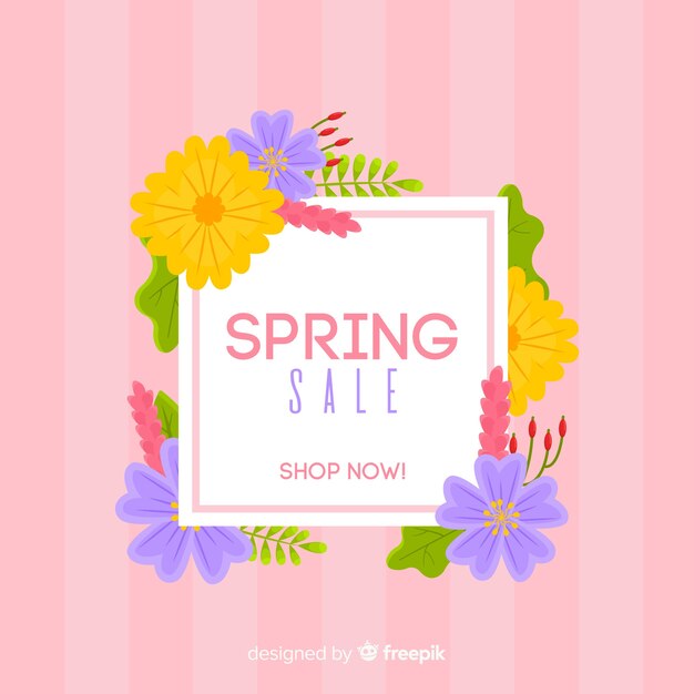 Colorful spring sale background