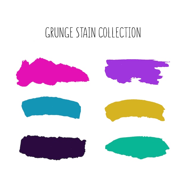 Free vector colorful stain collection