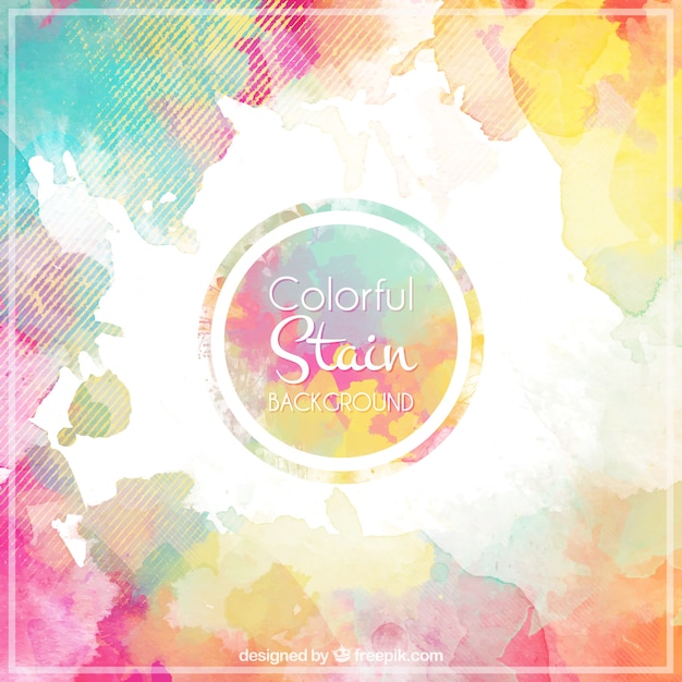 Free vector colorful stain frame