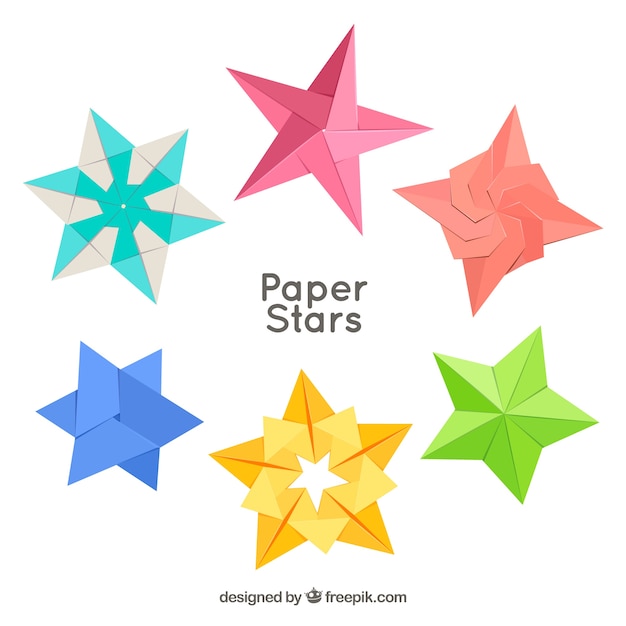 Free vector colorful star set