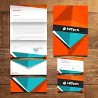 Free vector colorful stationery design