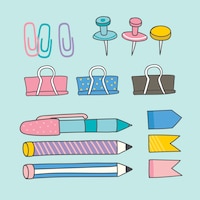colorful stationery supplies collection