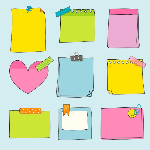 colorful stationery supplies collection