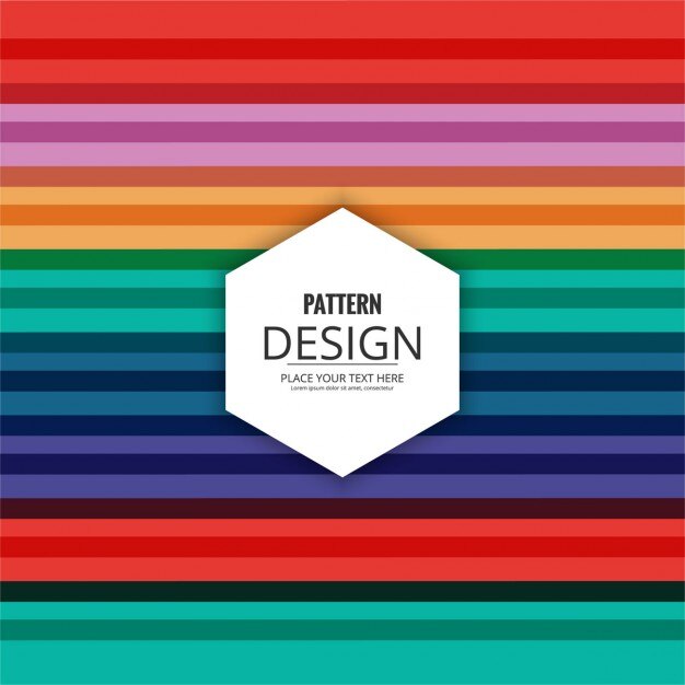 Free Vector colorful striped pattern in flat design