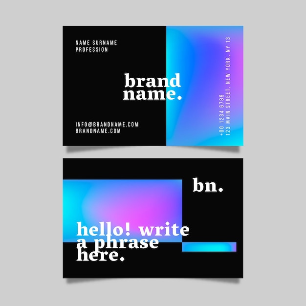 Free vector colorful style business card template