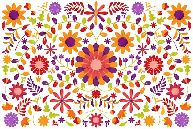 Free vector colorful style mexican background