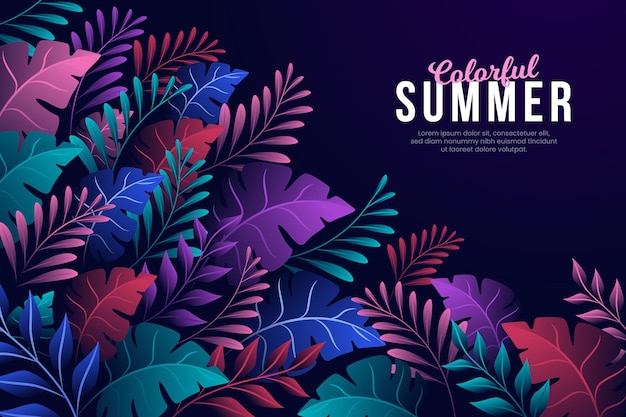 Colorful summer background concept