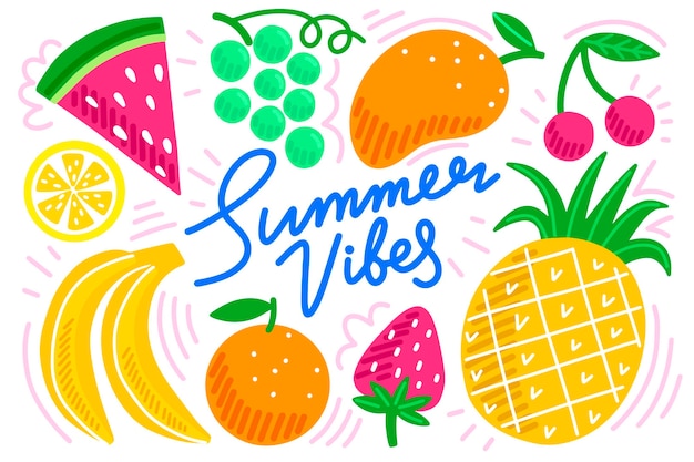 Free vector colorful summer background concept