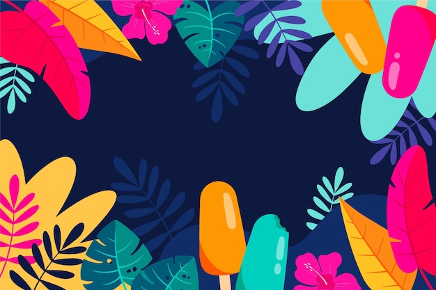 Free vector colorful summer background concept