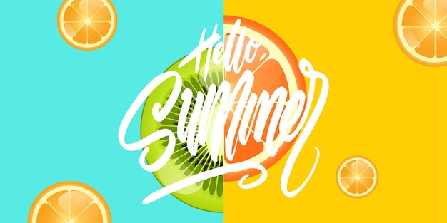 Colorful Summer background layout banners design Horizontal poster greeting card header for website