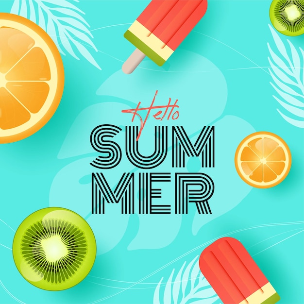 Colorful summer background layout banners design horizontal poster greeting card header for website