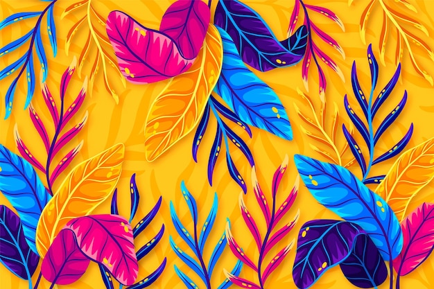 Free vector colorful summer background for zoom