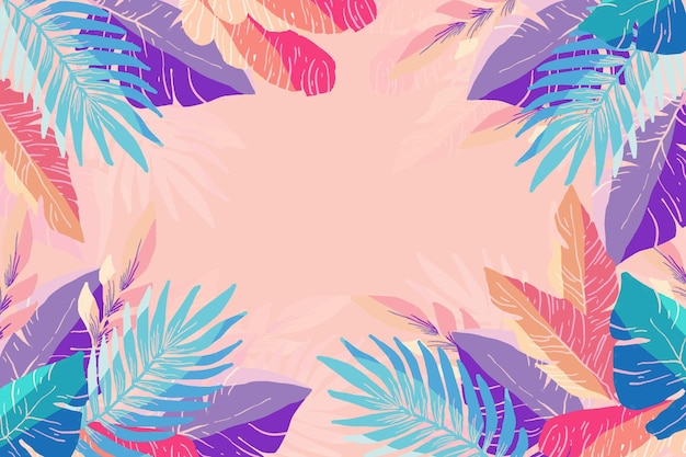 Free vector colorful summer background for zoom