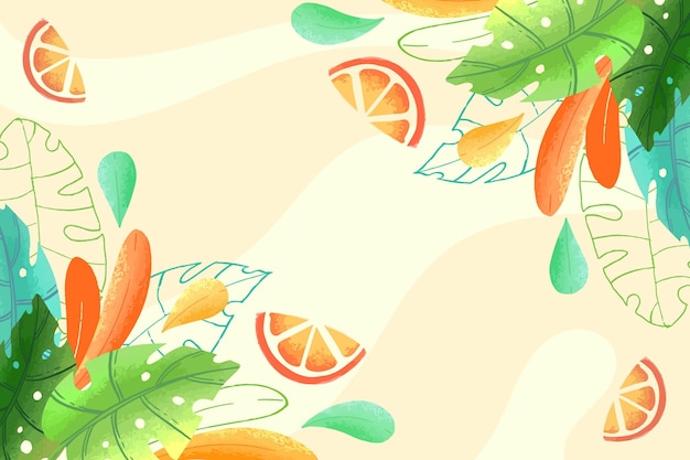 Free vector colorful summer background for zoom