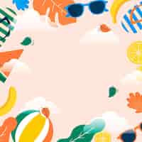 Free vector colorful summer background