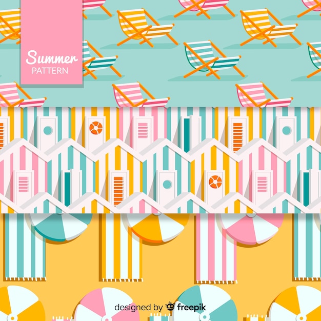 Colorful summer element pattern
